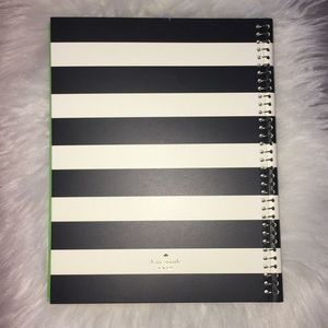 black and white striped kate spade journal